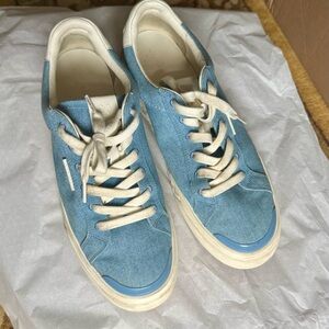 Tory Burch Blue and White Sneakers